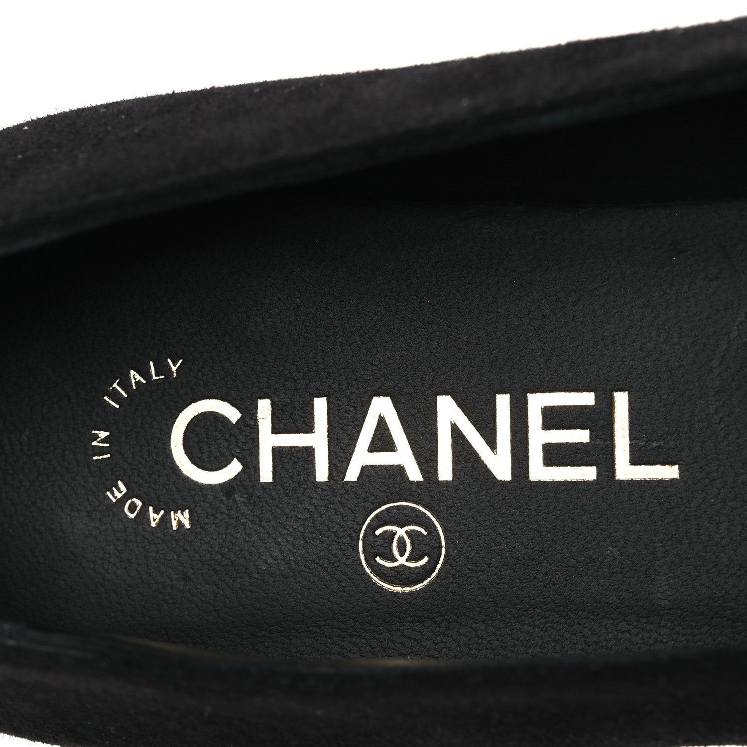 Chanel Suede Patent Cap Toe Camellia Ballerina Flats 37.5 Black White 9 of 10
