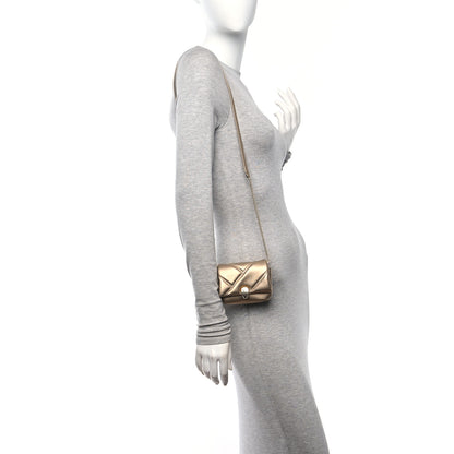 Bulgari Metallic Calfskin Serpenti Cabochon Micro Bag Gold 2 of 9
