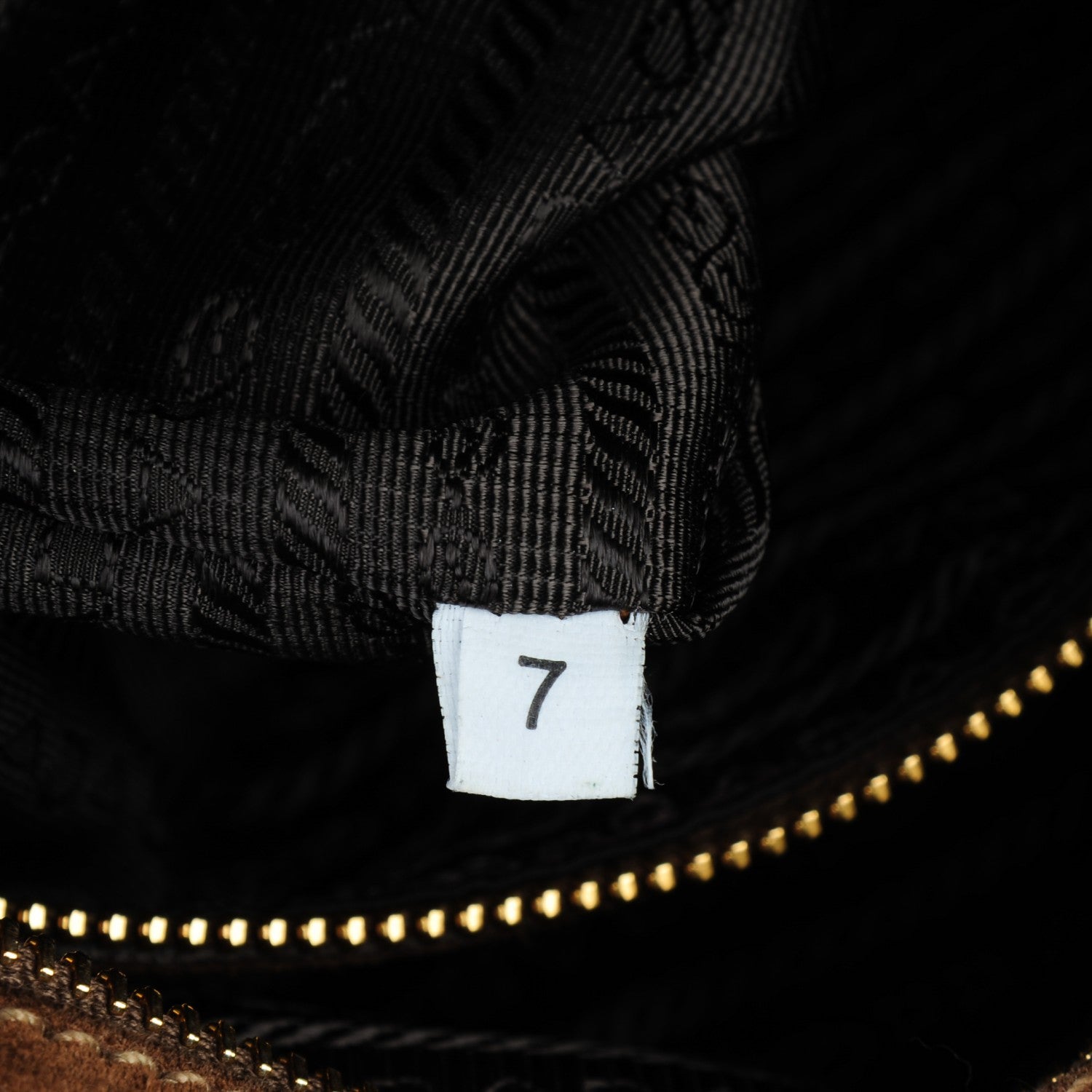 Prada Suede Chain Satchel Brown 7 of 8