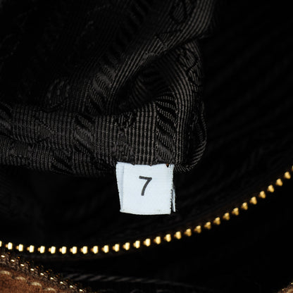 Prada Suede Chain Satchel Brown 7 of 8