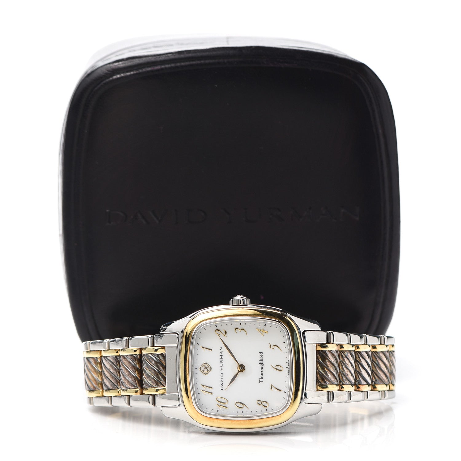 David Yurman Stainless Steel 18K Yellow Gold 32mm Thoroughbred Quartz Watch 6 of 6