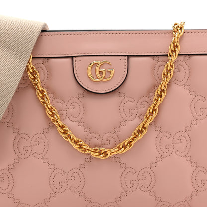 Gucci Calfskin GG Matelasse Small Slim Chain Shoulder Bag Perfect Pink Natural 9 of 11