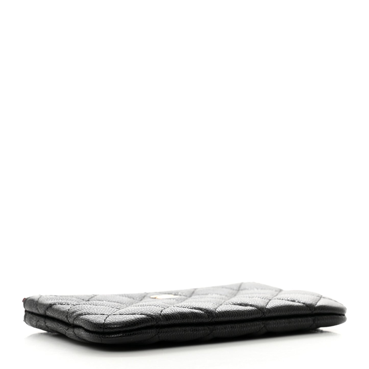 Caviar Quilted Small Cosmetic Case Black