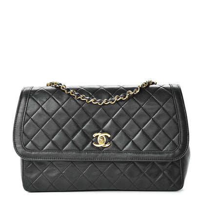 Chanel Lambskin Quilted Medium Single Flap Black 3 of 17