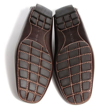 Louis Vuitton Leather Monte Carlo Loafers 7 Cacao Brown 5 of 7