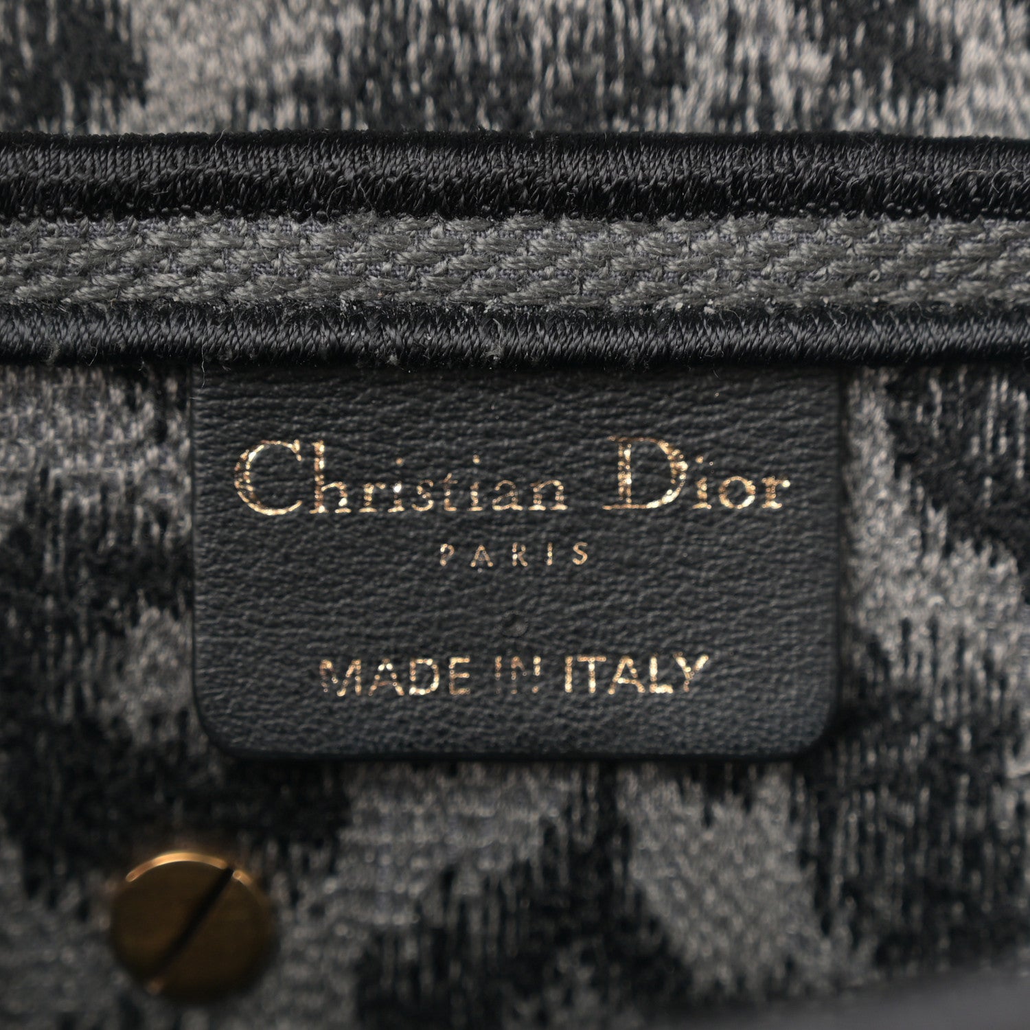 Christian Dior Canvas Mizza Embroidered Saddle Bag Gray 6 of 11