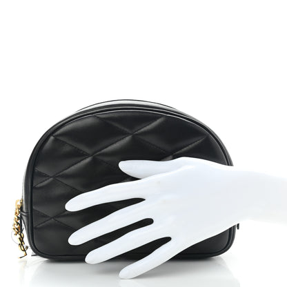 Saint Laurent Lambskin Quilted Lolita Cosmetic Pouch Black 2 of 8