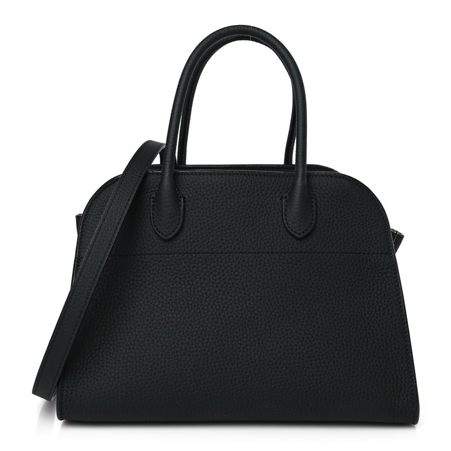 The Row Grained Calfskin Soft Margaux 10 Bag Black 1 of 8