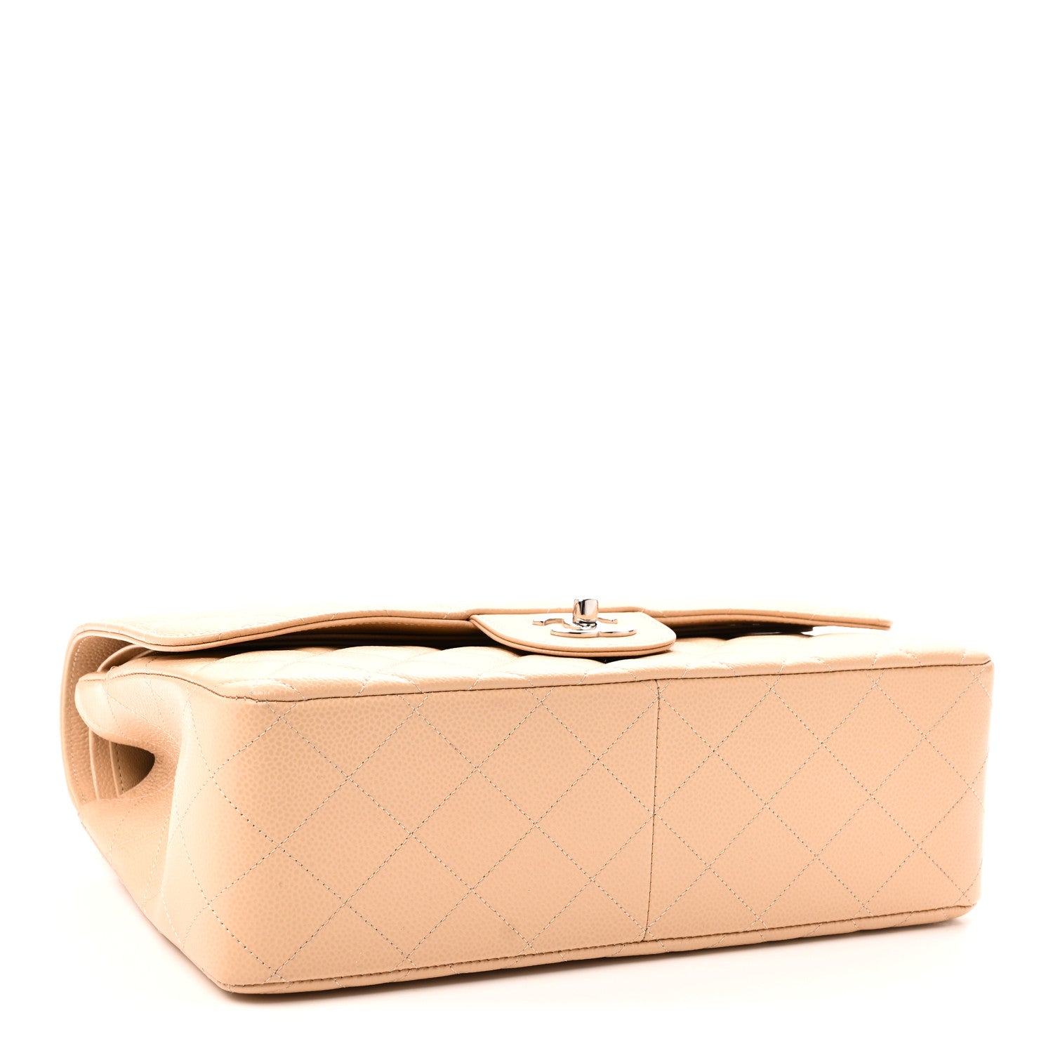 Chanel Caviar Quilted Jumbo Double Flap Beige 4 of 11