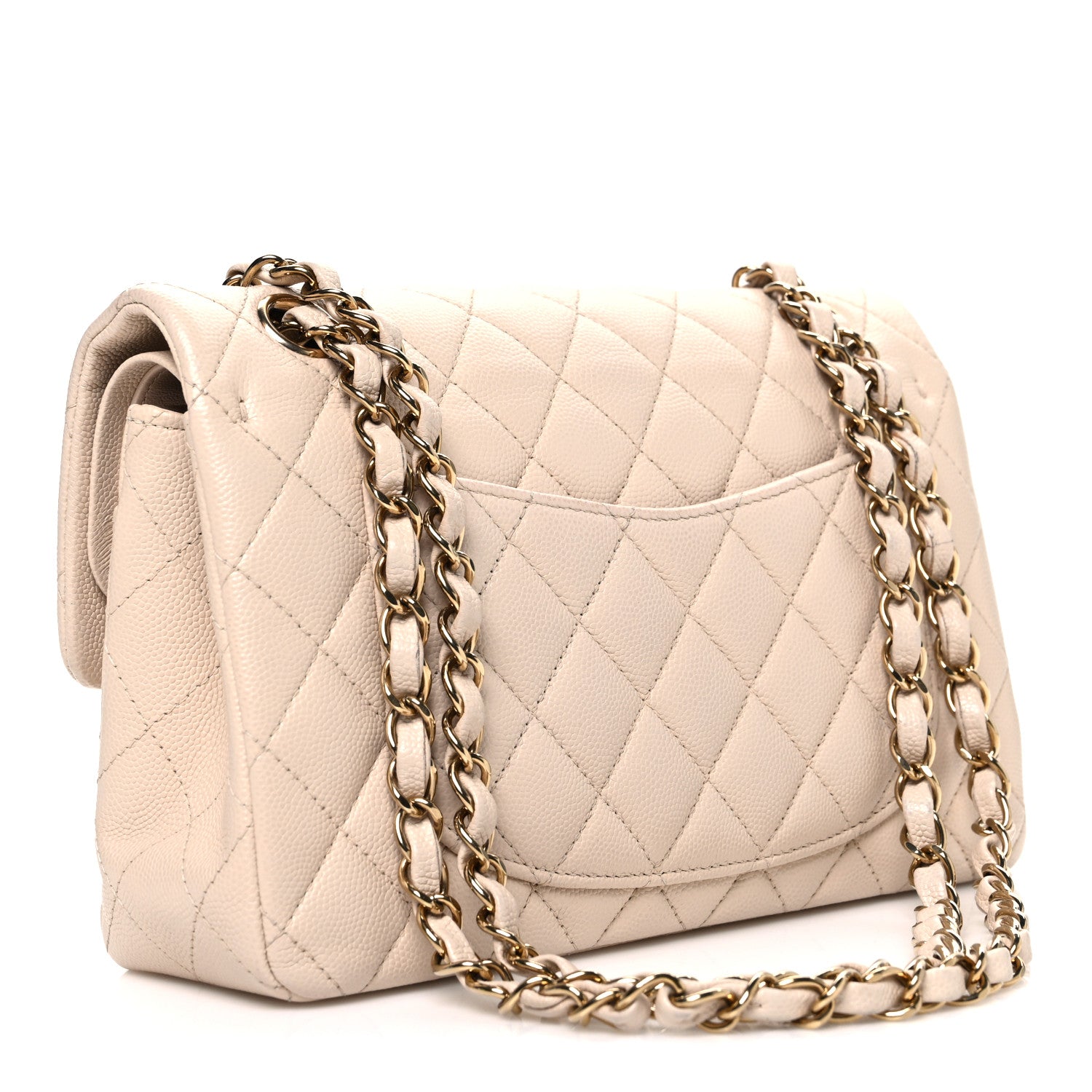 Chanel Caviar Quilted Small Double Flap Beige 3 of 10