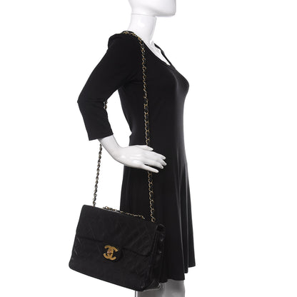 Chanel Lambskin Quilted XL Jumbo Single Flap Black 2 of 20