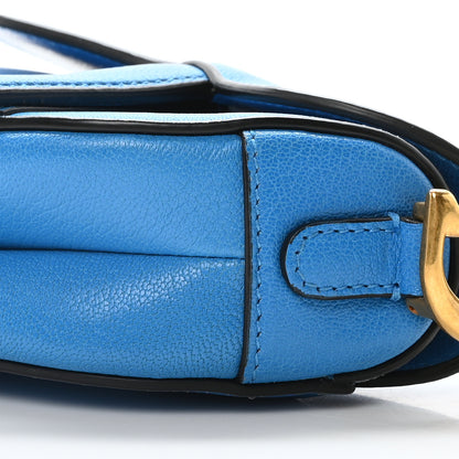Christian Dior Goatskin Micro Saddle Bag With Strap Blue 10 of 10