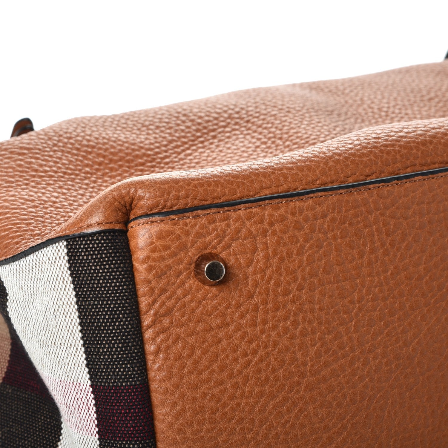 Burberry Grainy Calfskin House Check Medium Maidstone Tan 11 of 12