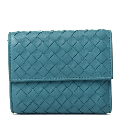 Bottega Veneta Nappa Intrecciato Trifold Wallet Lagoon 1 of 4