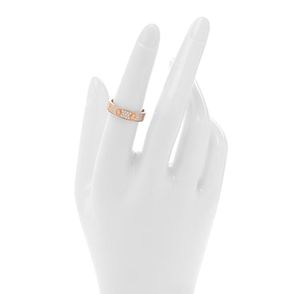 Cartier 18K Pink Gold Diamond 5mm LOVE Wedding Paved Band Ring 53 6.5 2 of 5