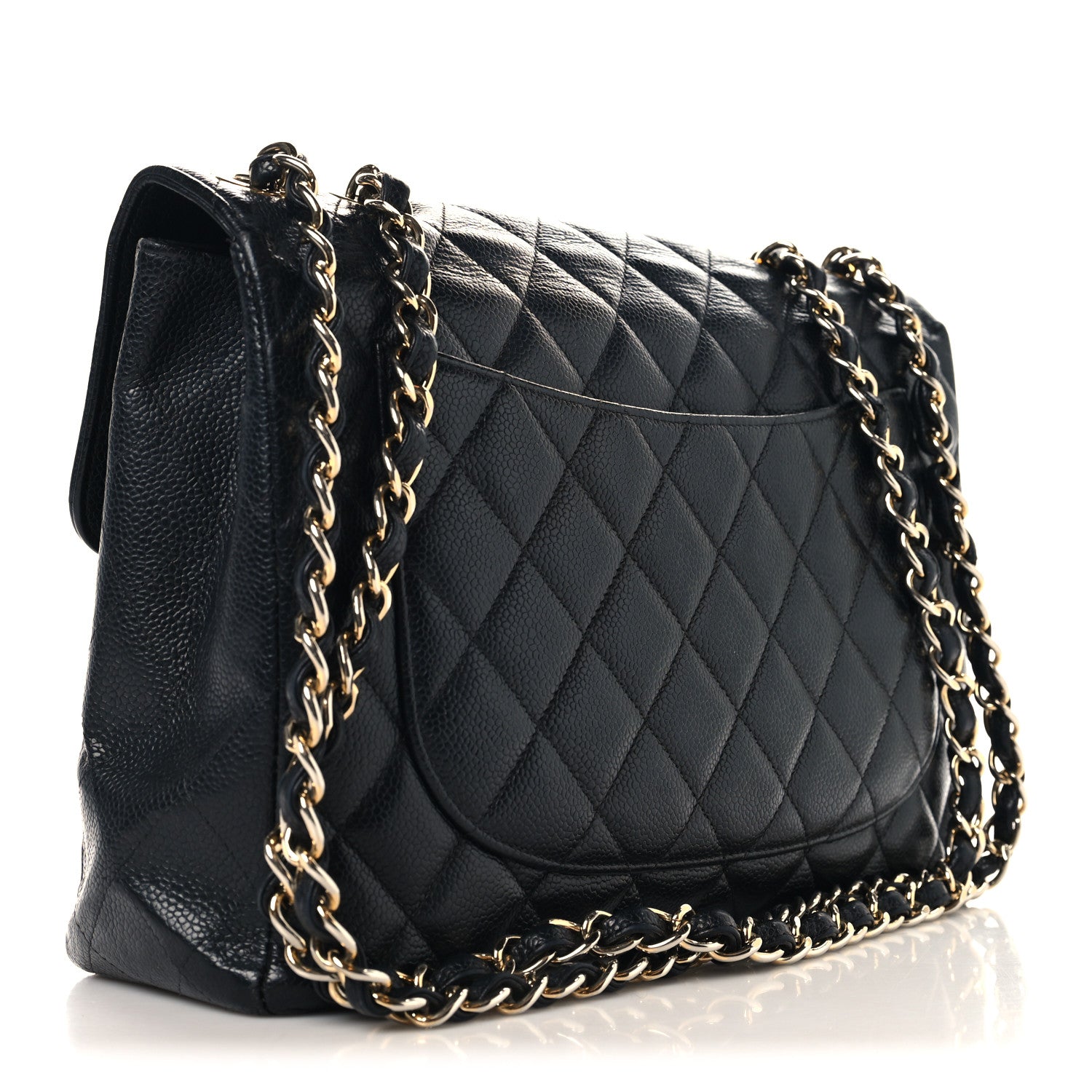 Chanel Caviar Jumbo Single Flap Black 2 of 11