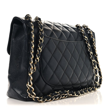 Chanel Caviar Jumbo Single Flap Black 2 of 11