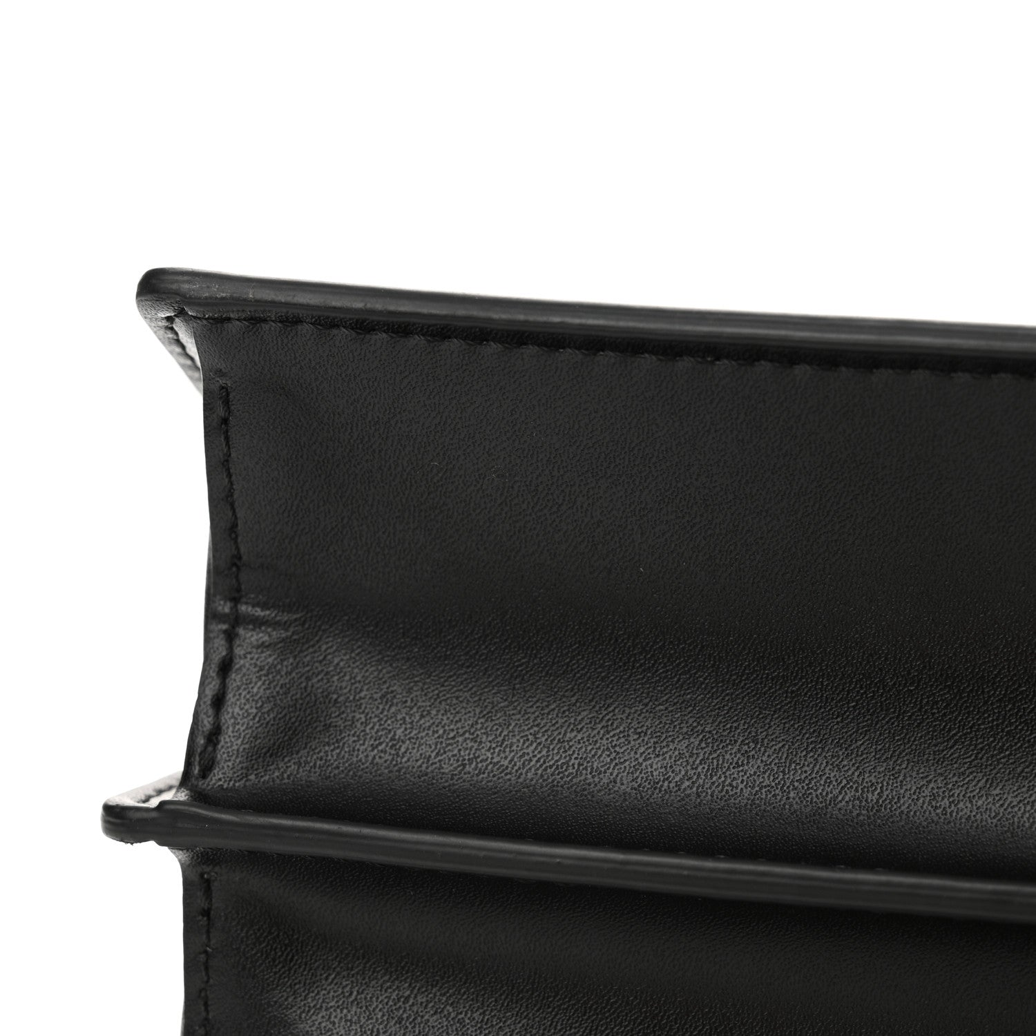 Fendi Vitello Liberty Bi-Color FF 1974 Embossed Small Kan I Shoulder Bag Black Maya 11 of 11