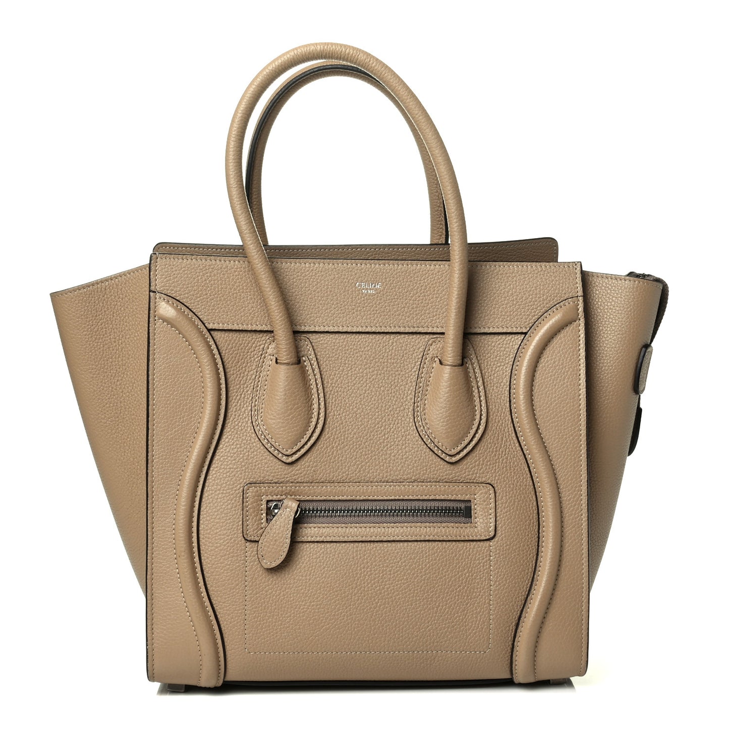 Drummed Calfskin Micro Luggage Dune
