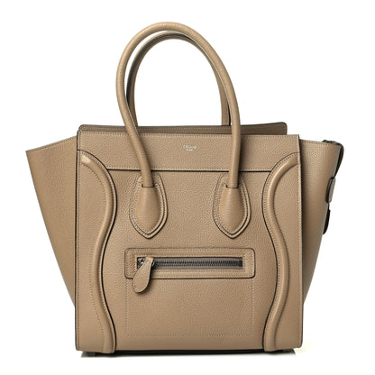Celine Drummed Calfskin Micro Luggage Dune 1 of 7