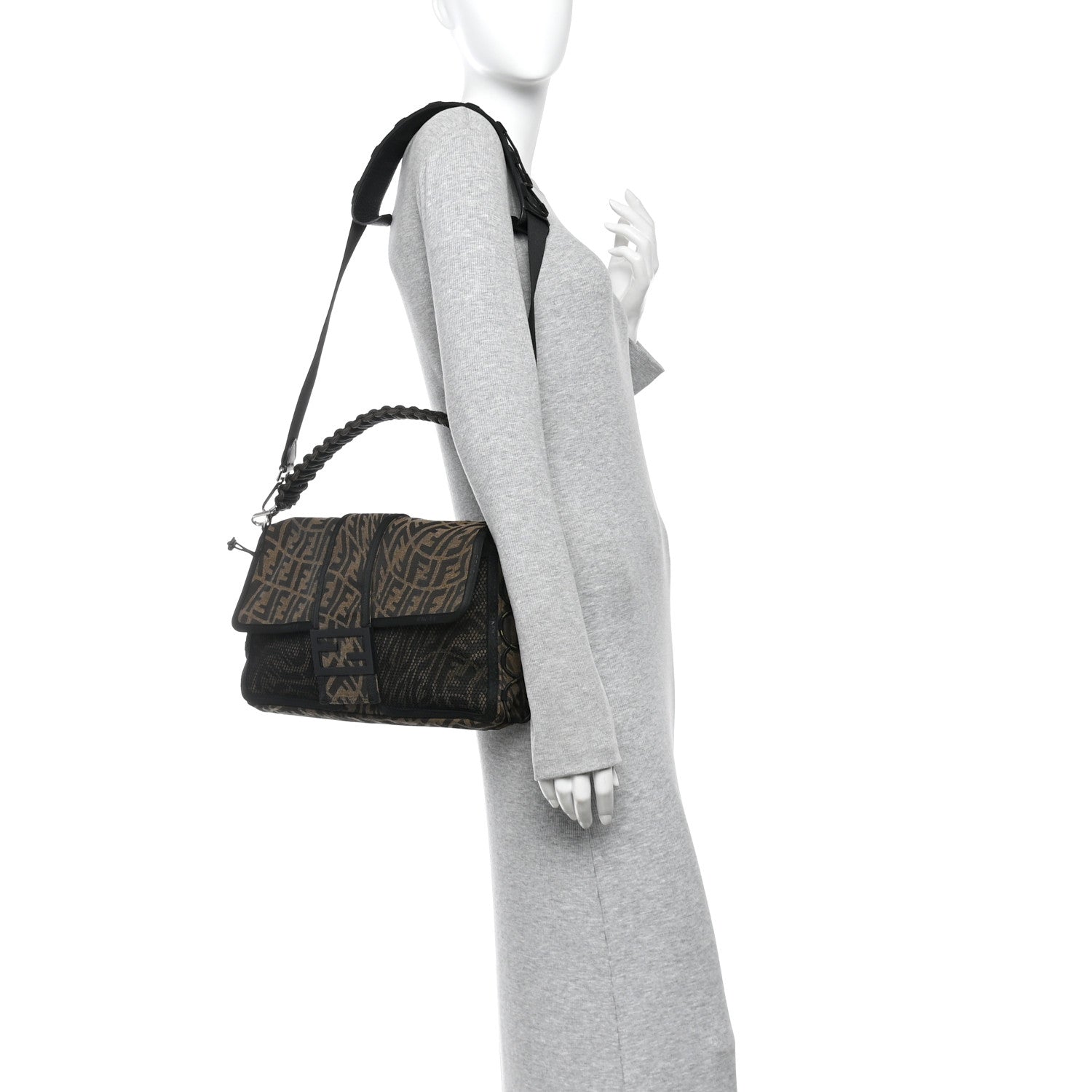 Fendi X SARAH COLEMAN Fabric Jacquard Vitello Grace FF Vertigo