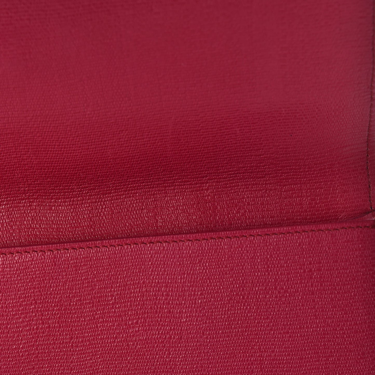 Textured Calfskin Y Ligne Clutch Fuchsia