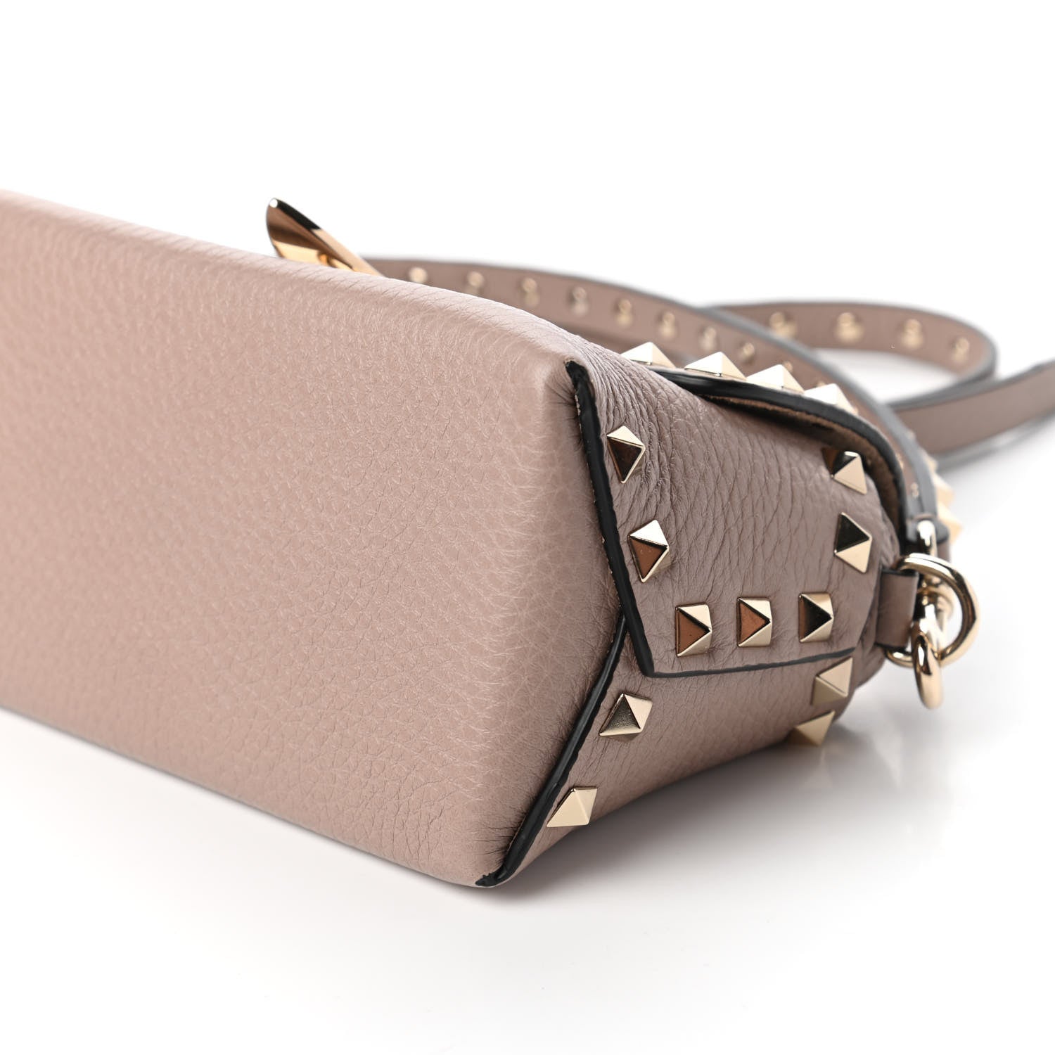Valentino Garavani Pebbled Calfskin Mini Rockstud Crossbody Bag Poudre 7 of 10