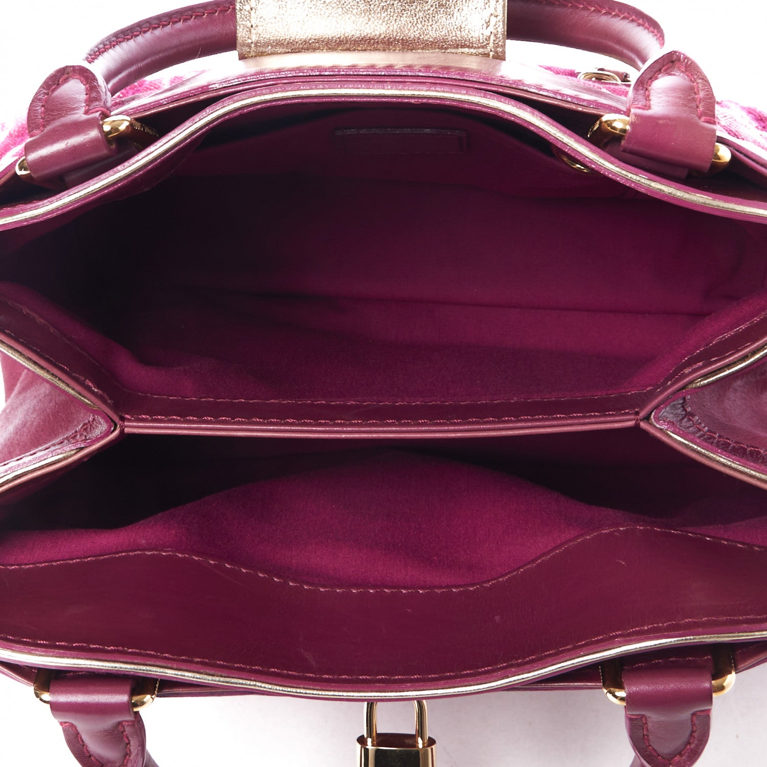Louis Vuitton Monogram Denim Quilted Linda Fuchsia 4 of 8