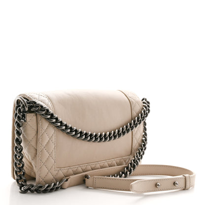 Chanel Calfskin Medium Boy Reverso Flap Beige 3 of 10