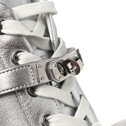 Hermes Calfskin Day Sneakers 39.5 Gris Argente 11 of 13