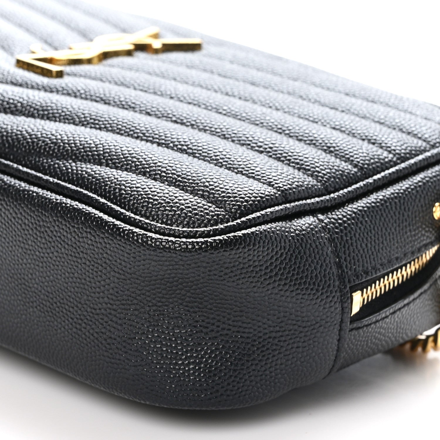 Saint Laurent Grain De Poudre Matelasse Monogram Mini Lou Camera Bag Black 10 of 10