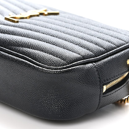 Saint Laurent Grain De Poudre Matelasse Monogram Mini Lou Camera Bag Black 10 of 10
