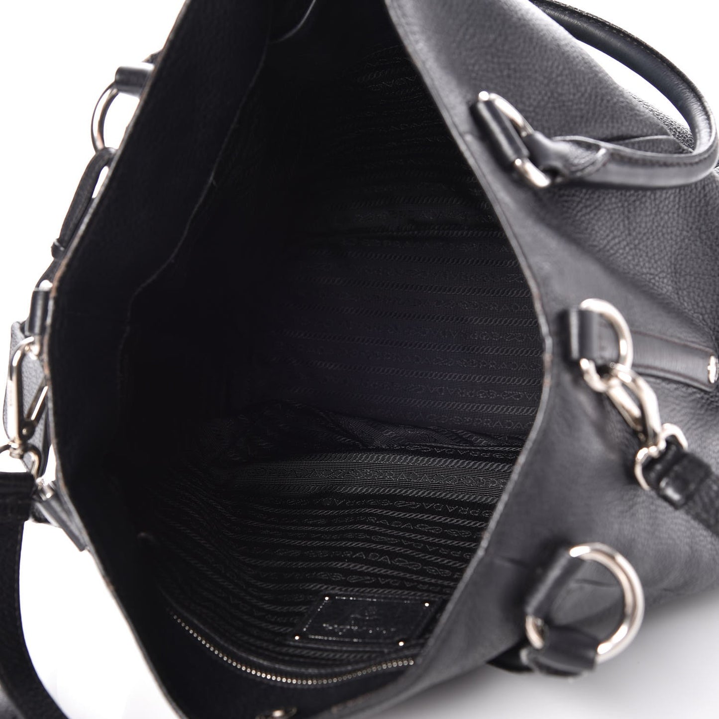 Vitello Daino Tote Nero Black
