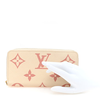 Louis Vuitton Empreinte Monogram Giant Zippy Wallet Creme Bois De Rose 2 of 6