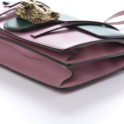Gucci Calfskin Animalier Shoulder Bag Green Pink 7 of 10