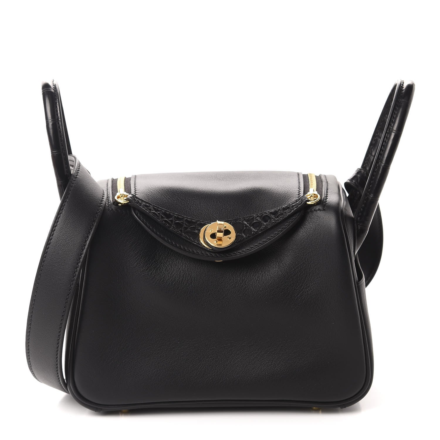 Hermes Swift Matte Alligator Mini Touch Lindy 20 Black 1 of 11