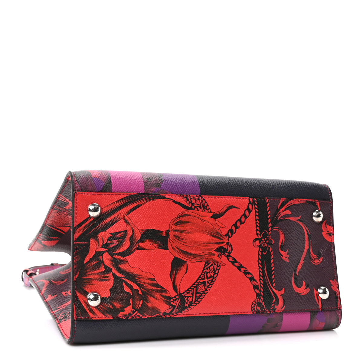 Salvatore Ferragamo Printed Calfskin Vara Bow Top Handle Tote Multicolor 4 of 9