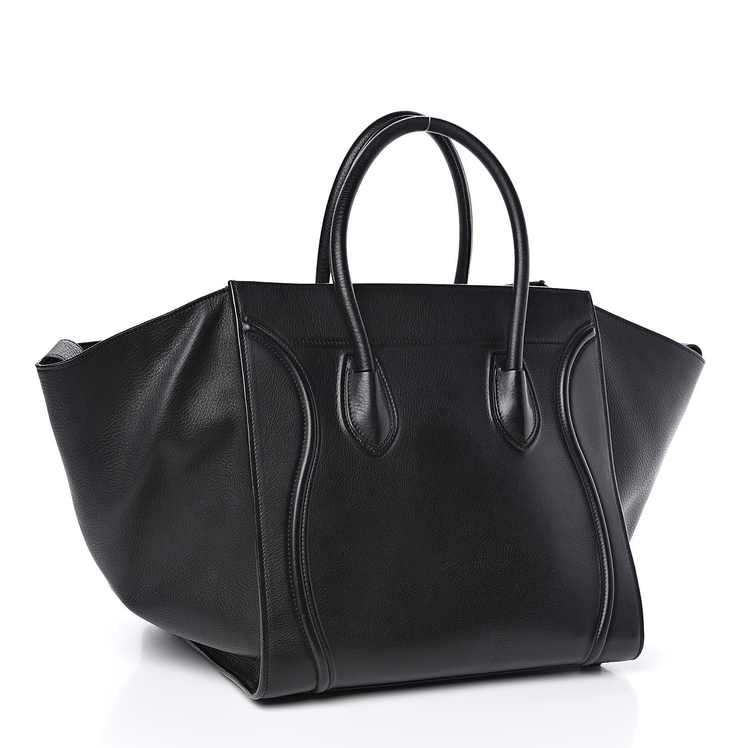 Celine Supple Calfskin Medium Phantom Luggage Black 3 of 10