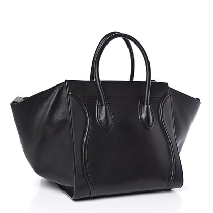Celine Supple Calfskin Medium Phantom Luggage Black 3 of 10