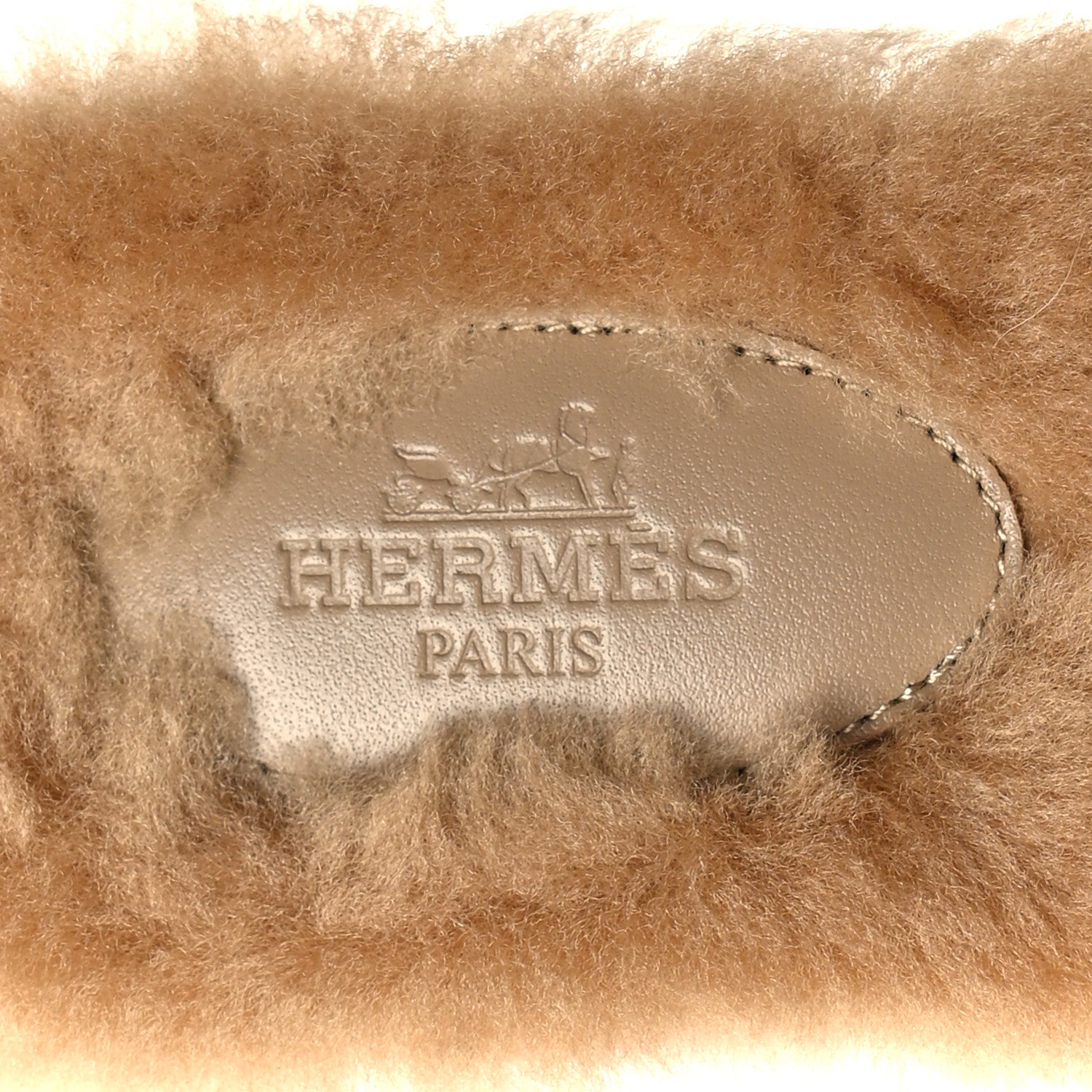 Hermes Woolskin Oran Sandals 39 Beige Argile 7 of 8