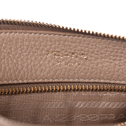 Prada Vitello Daino Zippered Shoulder Bag Cammeo 6 of 14