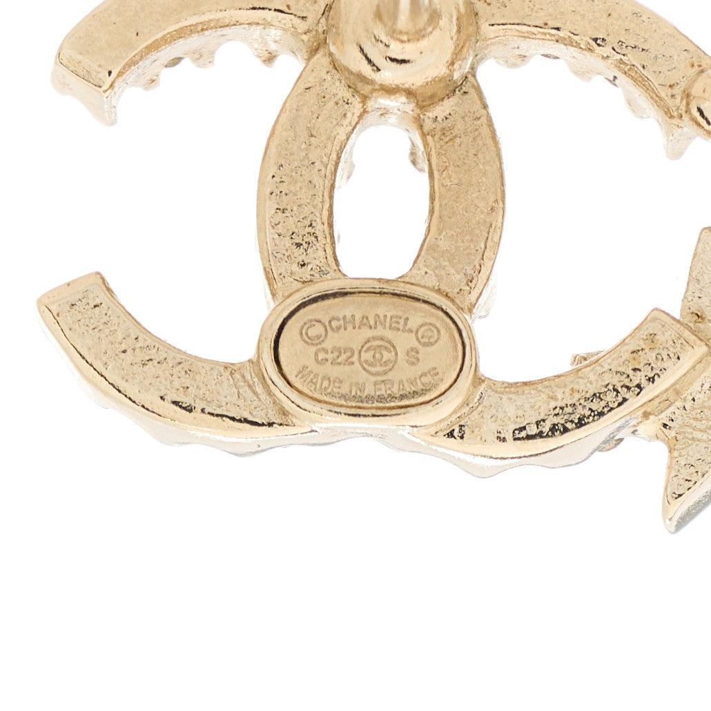 Chanel Crystal Star 5 CC Earrings Gold 4 of 5