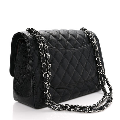 Chanel Caviar Quilted Jumbo Double Flap Black 3 of 11
