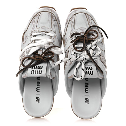 Miu Miu X NEW BALANCE Calfskin 530 SL Slip-On Sneaker Mules 37.5 White 2 of 10
