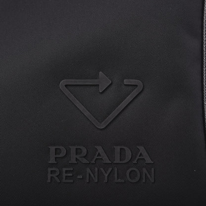 Prada Re-Nylon Saffiano Pocket Zippered Shoulder Bag Black 10 of 10