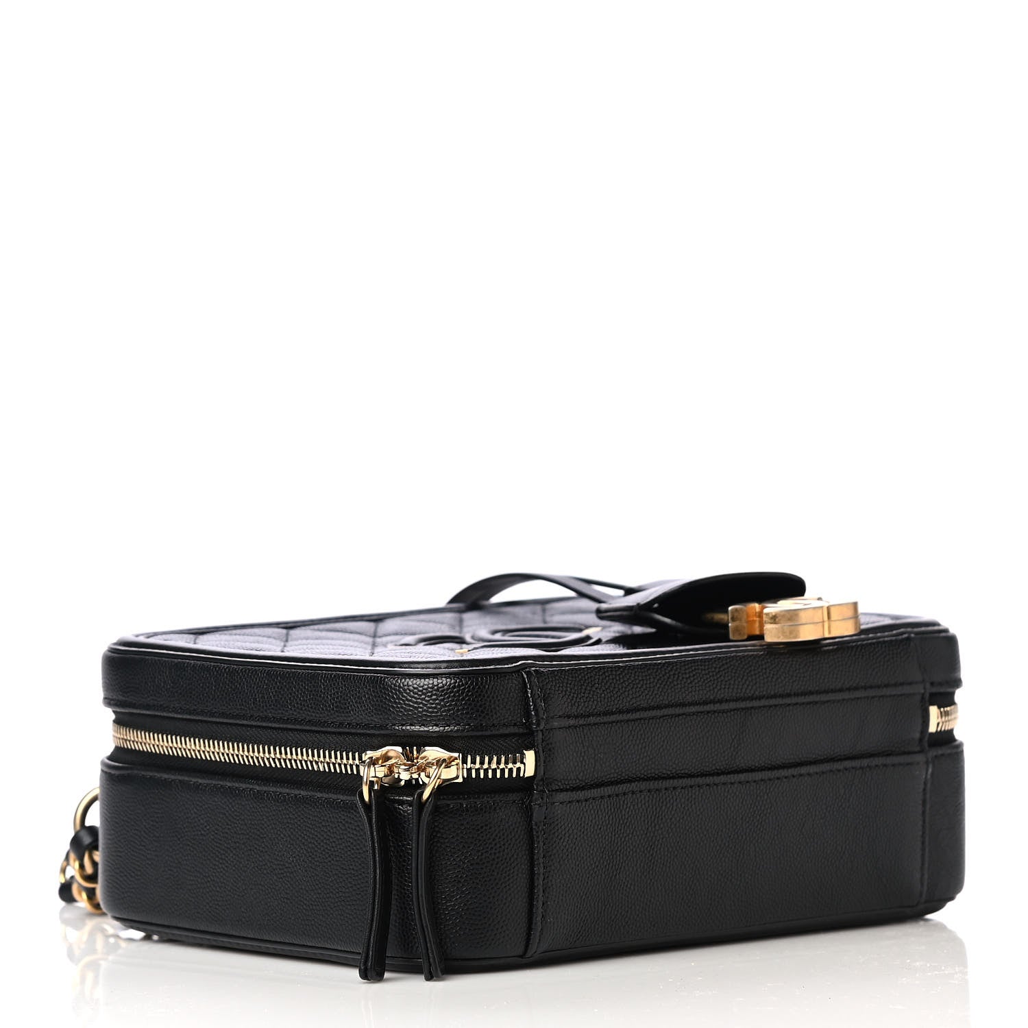 Chanel Caviar Quilted Medium CC Filigree Vanity Case Black 4 of 5