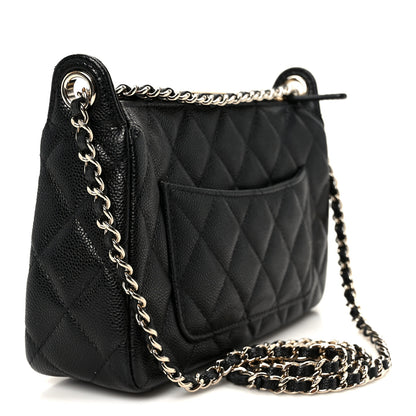 Chanel Caviar Quilted Purse With Chain Black 3 of 11