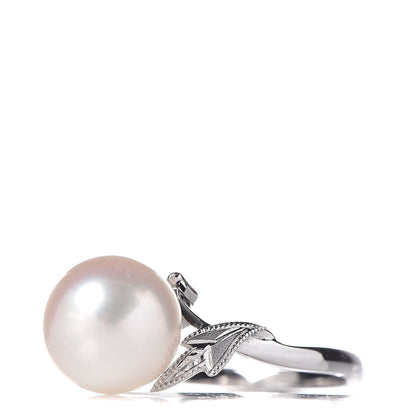 Mikimoto 18K White Gold Akoya Pearl 8.5-9mm Ring 53 6.5 3 of 5