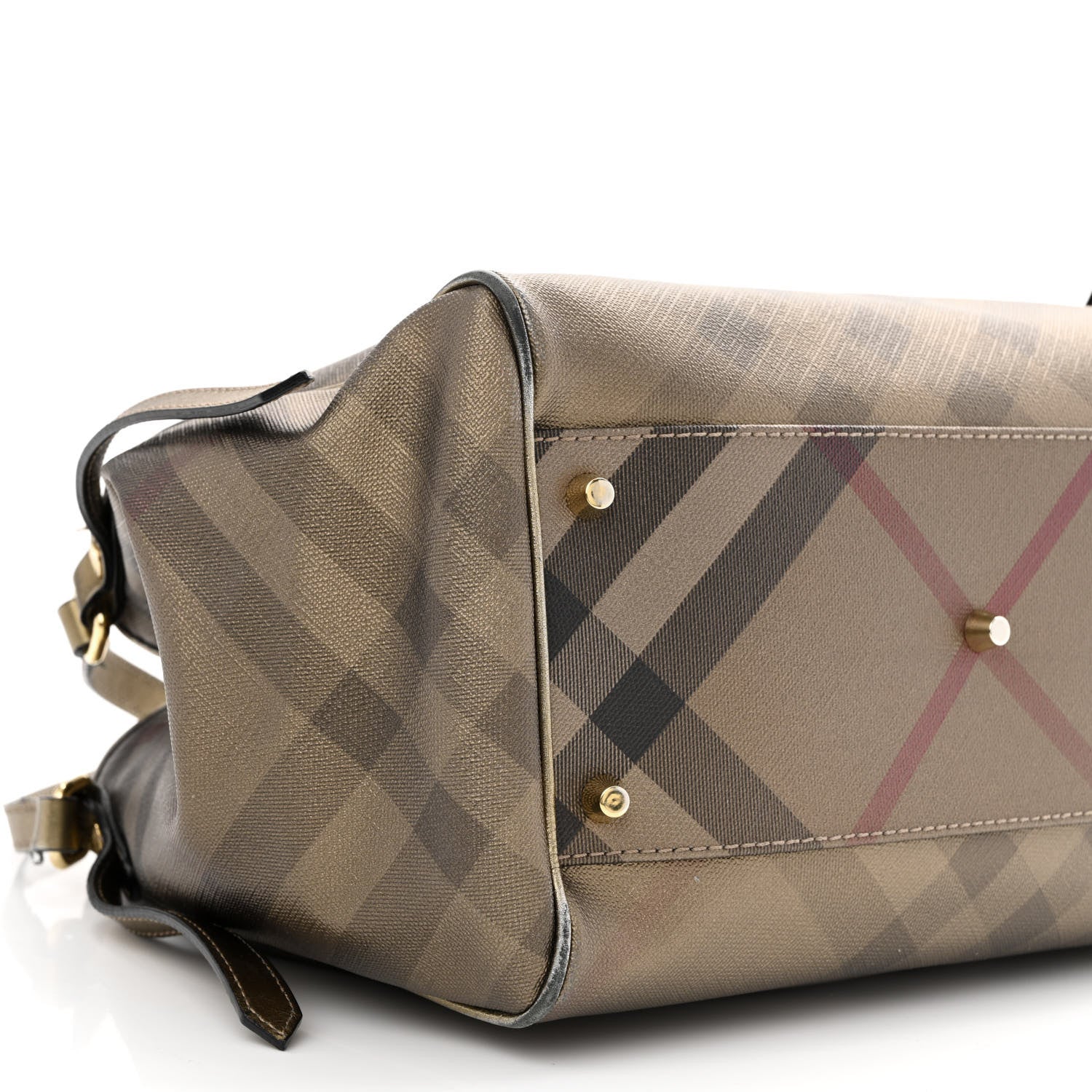 Burberry Metallic Check Small Canterbury Tote Gold 12 of 18