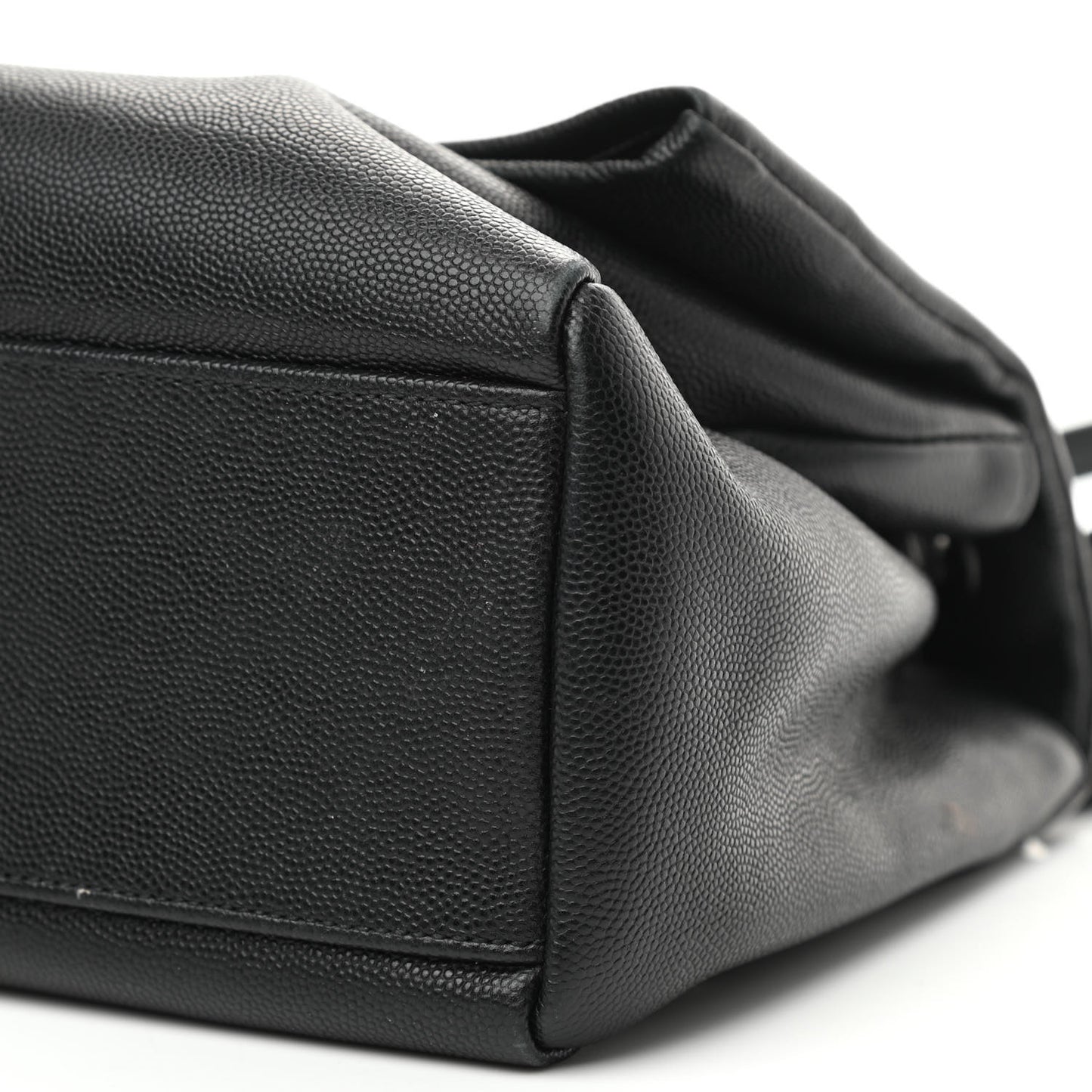 Grain De Poudre Medium West Hollywood Monogram Fold-Over Black